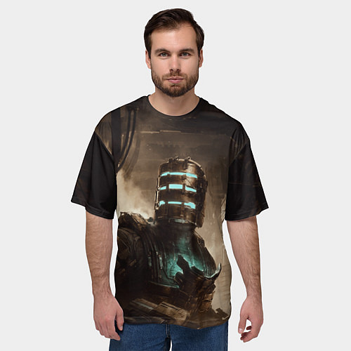 Мужская футболка оверсайз Айзек Кларк Dead space remake / 3D-принт – фото 3