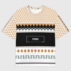 Футболка оверсайз мужская FIRM как свитер из детства, цвет: 3D-принт