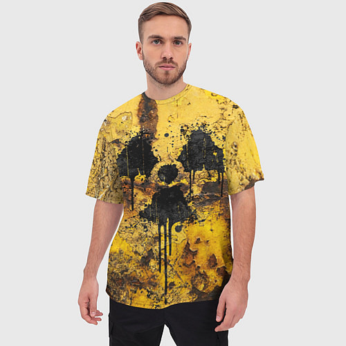 Мужская футболка оверсайз Rusty radiation / 3D-принт – фото 3