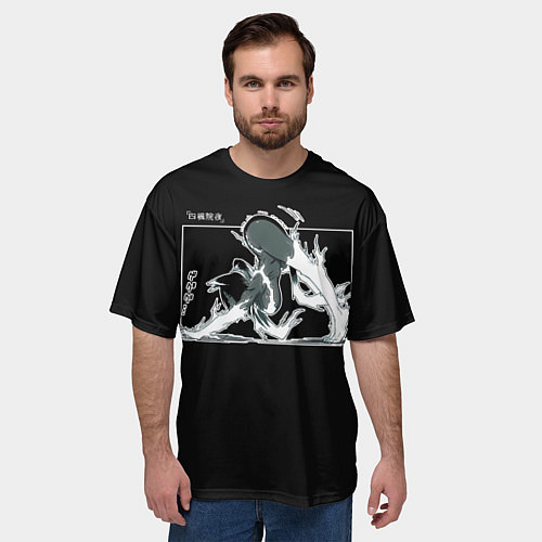 Мужская футболка оверсайз Шихоин Йоруичи неко / 3D-принт – фото 3