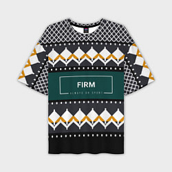Футболка оверсайз мужская FIRM ретро свитер, цвет: 3D-принт