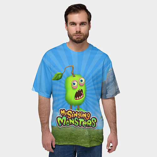 Мужская футболка оверсайз My Singin Monsters - Зерномех / 3D-принт – фото 3