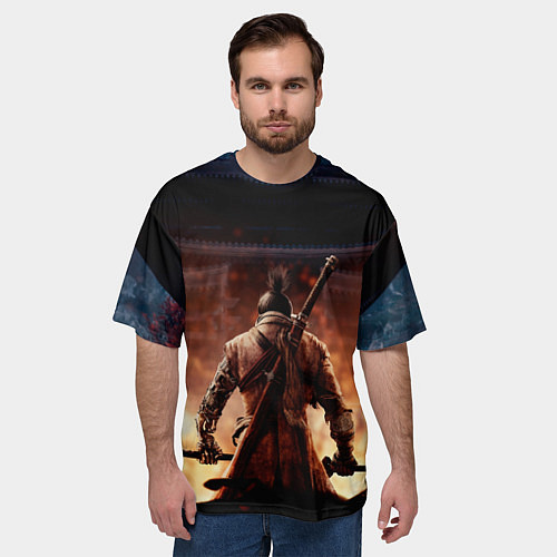 Мужская футболка оверсайз Sekiro: Shadows Die Twice / 3D-принт – фото 3