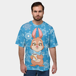 Футболка оверсайз мужская Морковный кофе, цвет: 3D-принт — фото 2