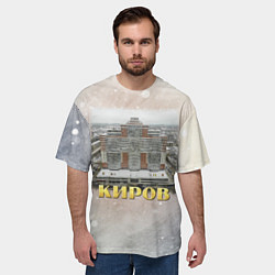 Футболка оверсайз мужская Киров - ЖК Алые Паруса зимой, цвет: 3D-принт — фото 2