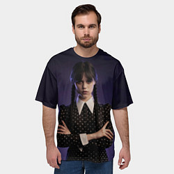 Футболка оверсайз мужская Wednesday: Violet Light, цвет: 3D-принт — фото 2