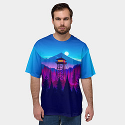 Футболка оверсайз мужская Firewatch, цвет: 3D-принт — фото 2