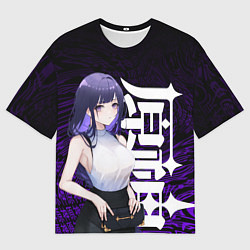 Футболка оверсайз мужская Геншин импакт: Райдэн в современности, цвет: 3D-принт