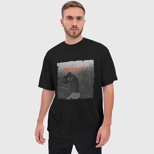 Мужская футболка оверсайз Мрачный дом / 3D-принт – фото 3