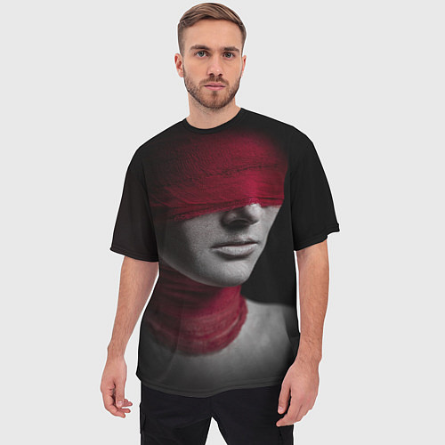 Мужская футболка оверсайз Красная мумия / 3D-принт – фото 3