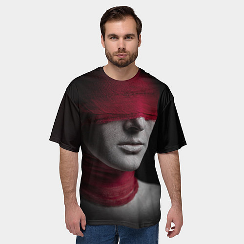 Мужская футболка оверсайз Красная мумия / 3D-принт – фото 3