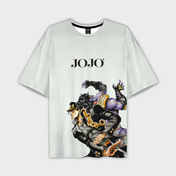 Футболка оверсайз мужская Стенд Джотаро Куджо Star Platinum, цвет: 3D-принт