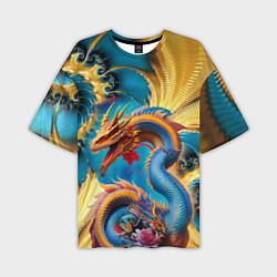 Футболка оверсайз мужская Japanese dragon - tattoo - irezumi - art, цвет: 3D-принт