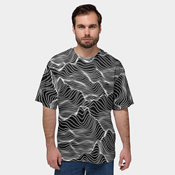 Футболка оверсайз мужская Авангардный растровый паттерн, цвет: 3D-принт — фото 2
