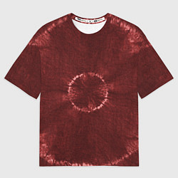 Футболка оверсайз мужская Красный круг тай-дай, цвет: 3D-принт