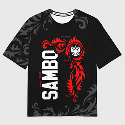 Футболка оверсайз мужская Сборная России по самбо, цвет: 3D-принт