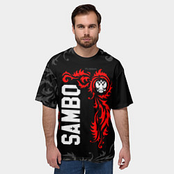 Футболка оверсайз мужская Сборная России по самбо, цвет: 3D-принт — фото 2