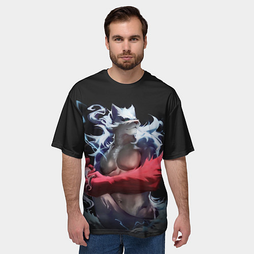 Мужская футболка оверсайз Фенрир Фэру / 3D-принт – фото 3