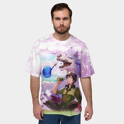 Мужская футболка оверсайз Кулинарные скитания в параллельном мире / 3D-принт – фото 3