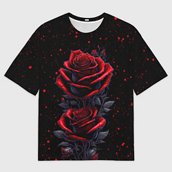 Футболка оверсайз мужская Готические розы в космосе, цвет: 3D-принт