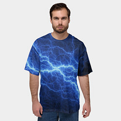 Футболка оверсайз мужская Разряд электричества, цвет: 3D-принт — фото 2