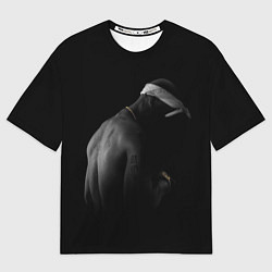 Футболка оверсайз мужская 2Pac Тупак Шакур, цвет: 3D-принт