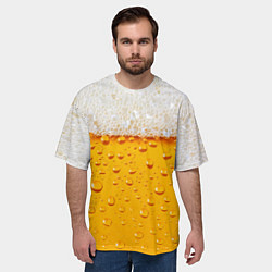 Футболка оверсайз мужская Пенное, цвет: 3D-принт — фото 2