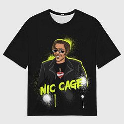 Футболка оверсайз мужская Ник Кейдж, цвет: 3D-принт