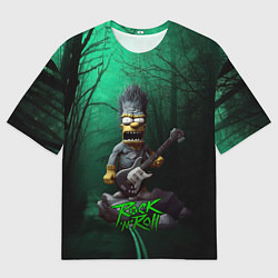 Футболка оверсайз мужская Simpsons hard rock, цвет: 3D-принт
