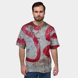 Футболка оверсайз мужская Граффити на стене, цвет: 3D-принт — фото 2