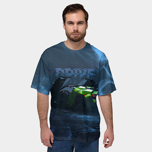 Мужская футболка оверсайз Drive civetta / 3D-принт – фото 3