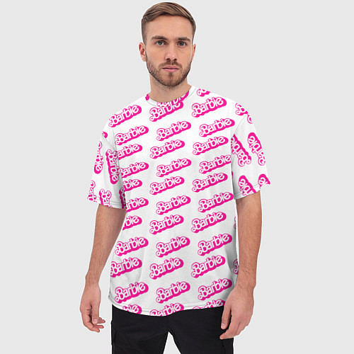 Мужская футболка оверсайз Барби Паттерн / 3D-принт – фото 3