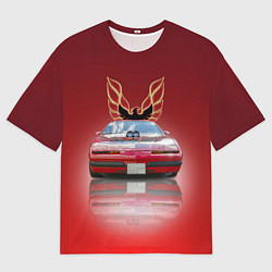 Футболка оверсайз мужская Американский спорткар Pontiac Firebird, цвет: 3D-принт