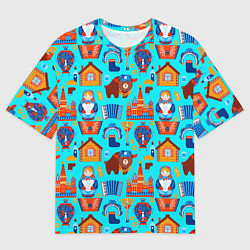 Футболка оверсайз мужская Народный быт России, цвет: 3D-принт