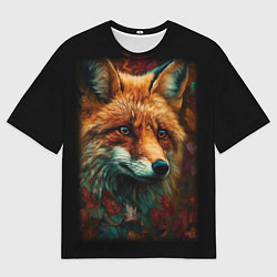 Футболка оверсайз мужская Лисица в осенних листьях, цвет: 3D-принт