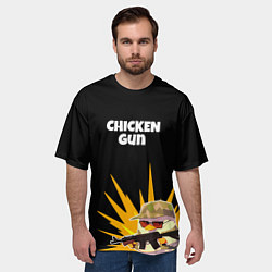 Футболка оверсайз мужская Цыплячий спецназ, цвет: 3D-принт — фото 2