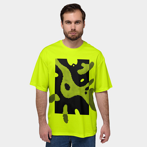 Мужская футболка оверсайз Pixel paths / 3D-принт – фото 3