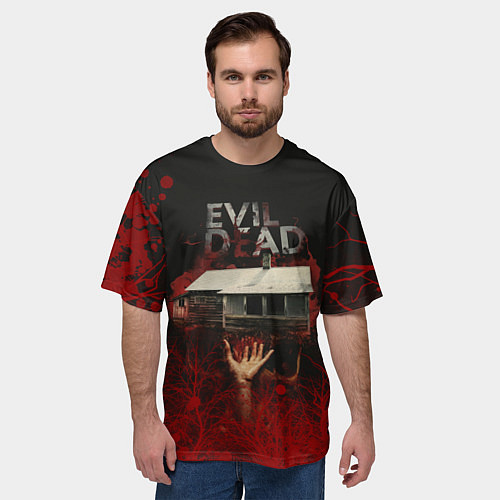 Мужская футболка оверсайз Хижина Ноуби - Зловещие мертвецы / 3D-принт – фото 3