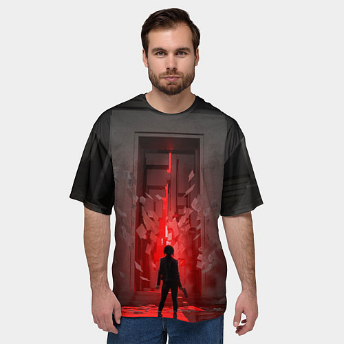 Мужская футболка оверсайз Control / 3D-принт – фото 3