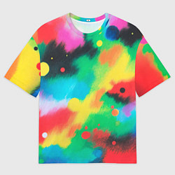 Футболка оверсайз мужская Абстракция Карандашом, цвет: 3D-принт