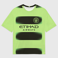Футболка оверсайз мужская Манчестер Сити форма 2223 третья, цвет: 3D-принт