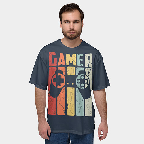 Мужская футболка оверсайз Video game lover / 3D-принт – фото 3