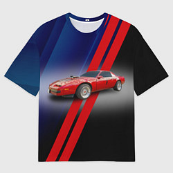 Футболка оверсайз мужская Американский маслкар Pontiac Firebird 3 поколение, цвет: 3D-принт