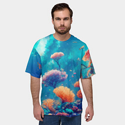 Футболка оверсайз мужская Океанские глубины, цвет: 3D-принт — фото 2