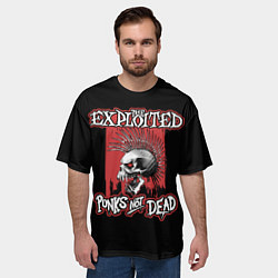Футболка оверсайз мужская Exploited - punks not dead, цвет: 3D-принт — фото 2