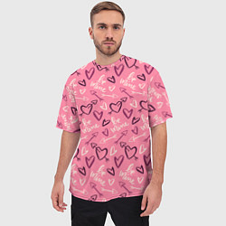 Футболка оверсайз мужская Be mine паттерн, цвет: 3D-принт — фото 2