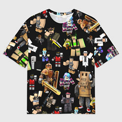 Футболка оверсайз мужская Роблокс и его персонажи, цвет: 3D-принт