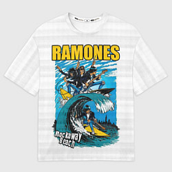 Футболка оверсайз мужская Ramones rock away beach, цвет: 3D-принт