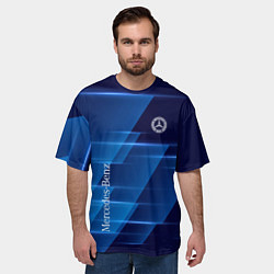 Футболка оверсайз мужская Mercedes Benz sign, цвет: 3D-принт — фото 2