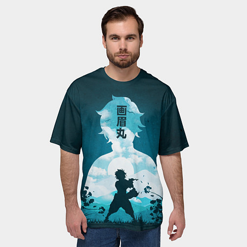 Мужская футболка оверсайз Gabimaru the Hollow / 3D-принт – фото 3